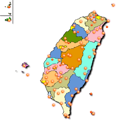 Station distribution map of Real-time Seismic Monitoring Network