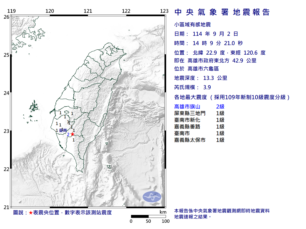 地震報告圖