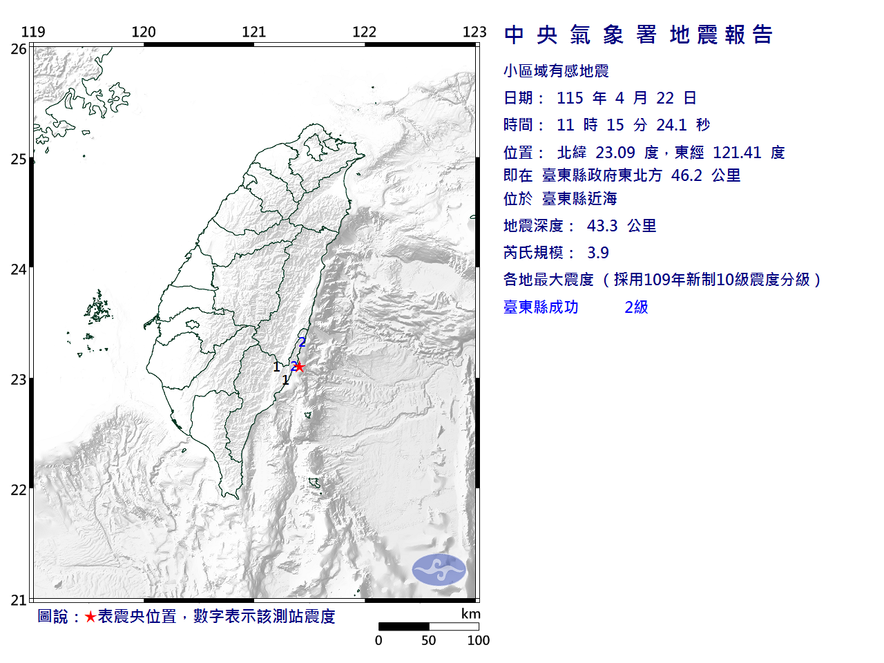地震報告圖