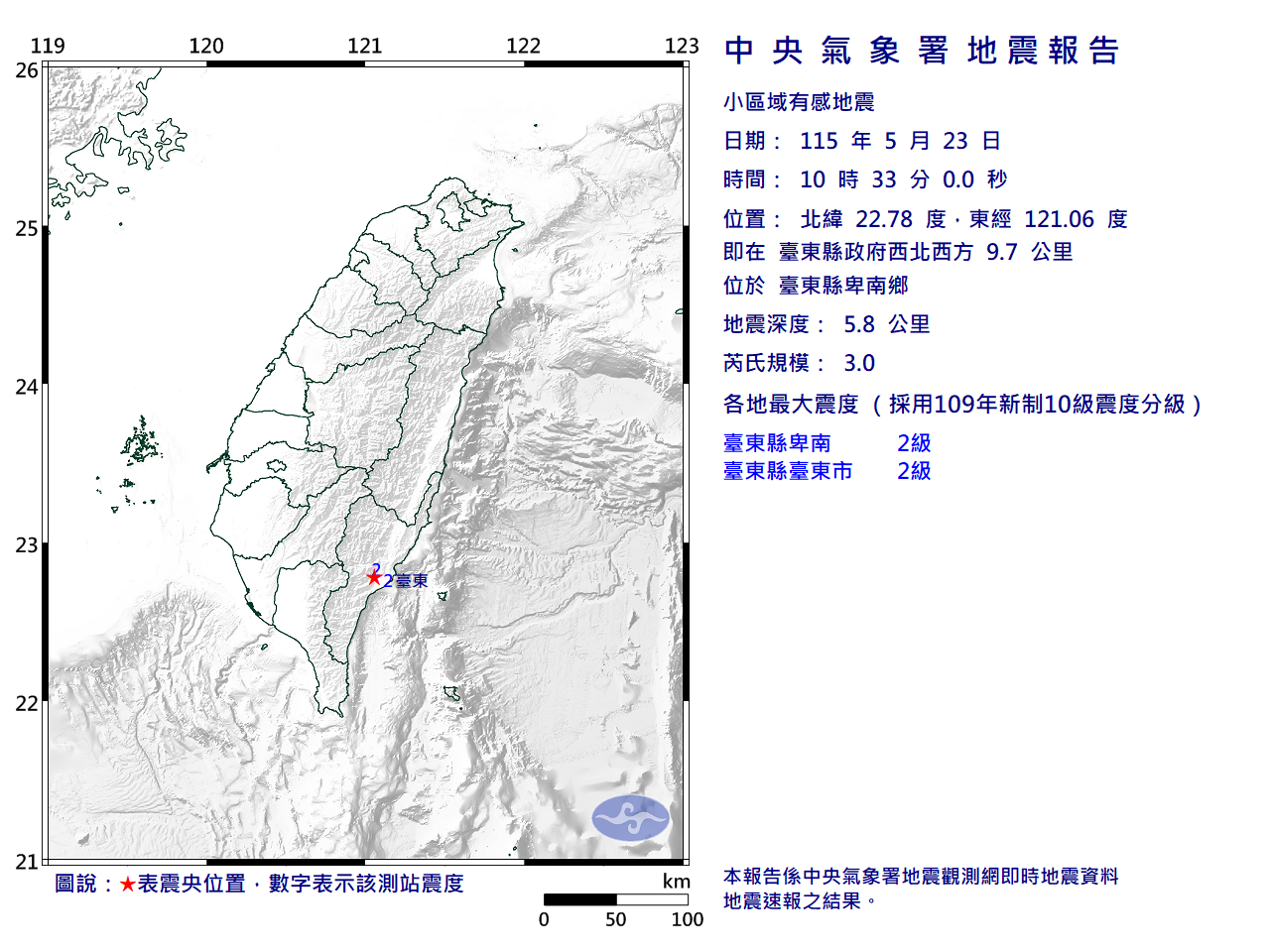 地震報告圖