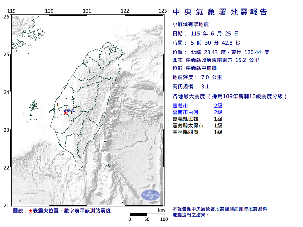 地震報告圖