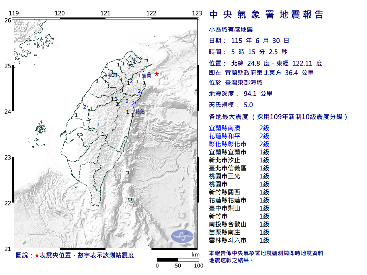 地震報告圖