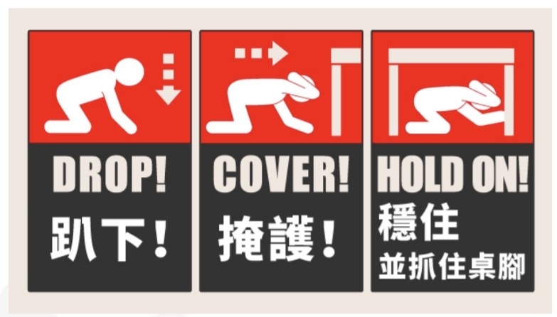 趴下、掩護、穩住